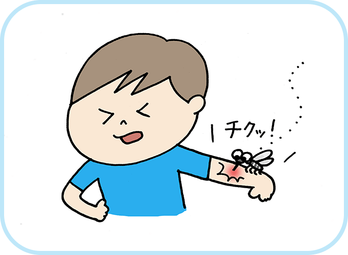 蚊に刺される子ども