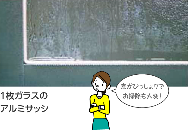 結露の発生がこんなに違います