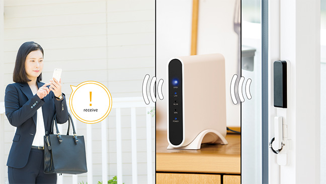 戸締りのうっかり忘れを解消。戸締り安心システム「ミモット」の画像です。