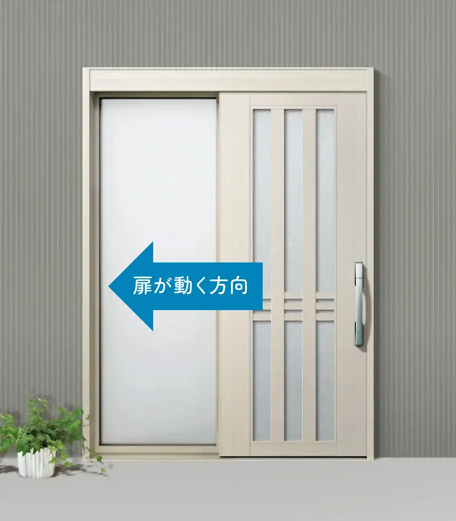 扉が動く方向