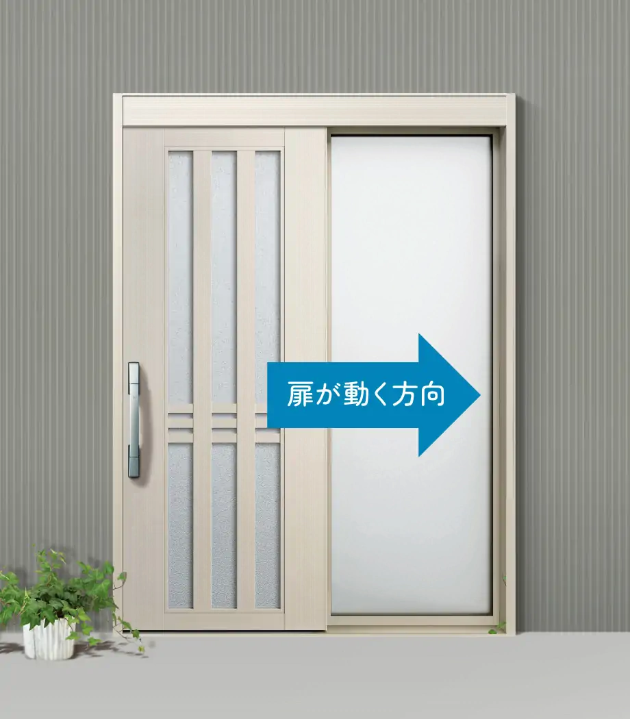 扉が動く方向