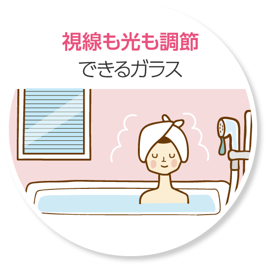 視線も光も調節できるガラス
