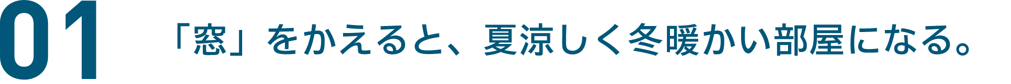 01 「窓」をかえると、夏涼しく冬暖かい部屋になる。