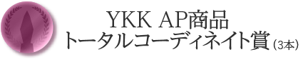 YKK AP商品トータルコーディネイト賞（3本）
