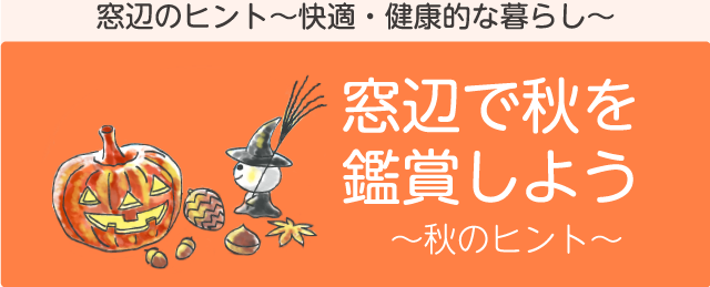 秋の窓辺のヒント「窓辺で秋を鑑賞しよう」　窓辺のヒント～快適・健康的な暮らし～