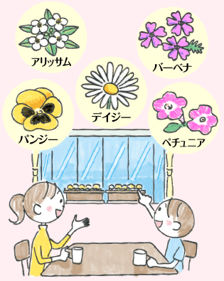 日当たりに合わせた植物を選んで