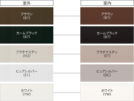 カラーバリエーション アルミ樹脂複合窓 エピソード エピソード Type S Ykk Ap株式会社