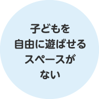 子どもを自由に遊ばせるスペースがない