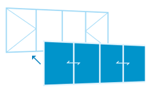 内窓Biew:引違い窓(4枚建て)
