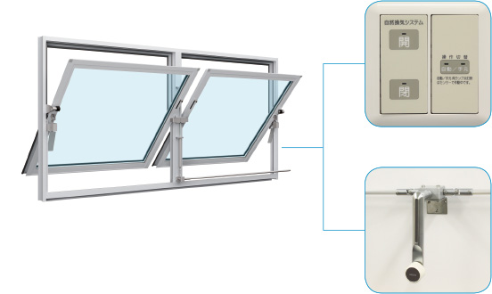 停電時にも自然換気が可能