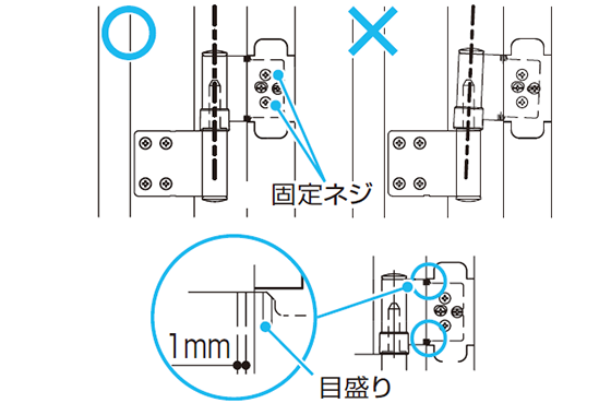 室内ドア 建付けやスキマを直す 商品のお手入れ方法 Ykk Ap株式会社