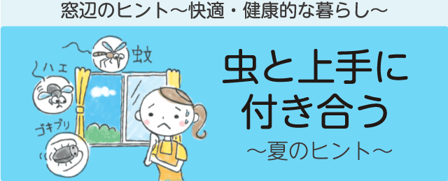 夏の窓辺のヒント「虫と上手に付き合う」　窓辺のヒント～快適・健康的な暮らし～