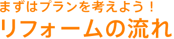 まずはプランを考えよう!リフォームの流れ
