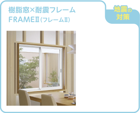 樹脂窓×耐震フレームFRAMEⅡ（フレームⅡ）